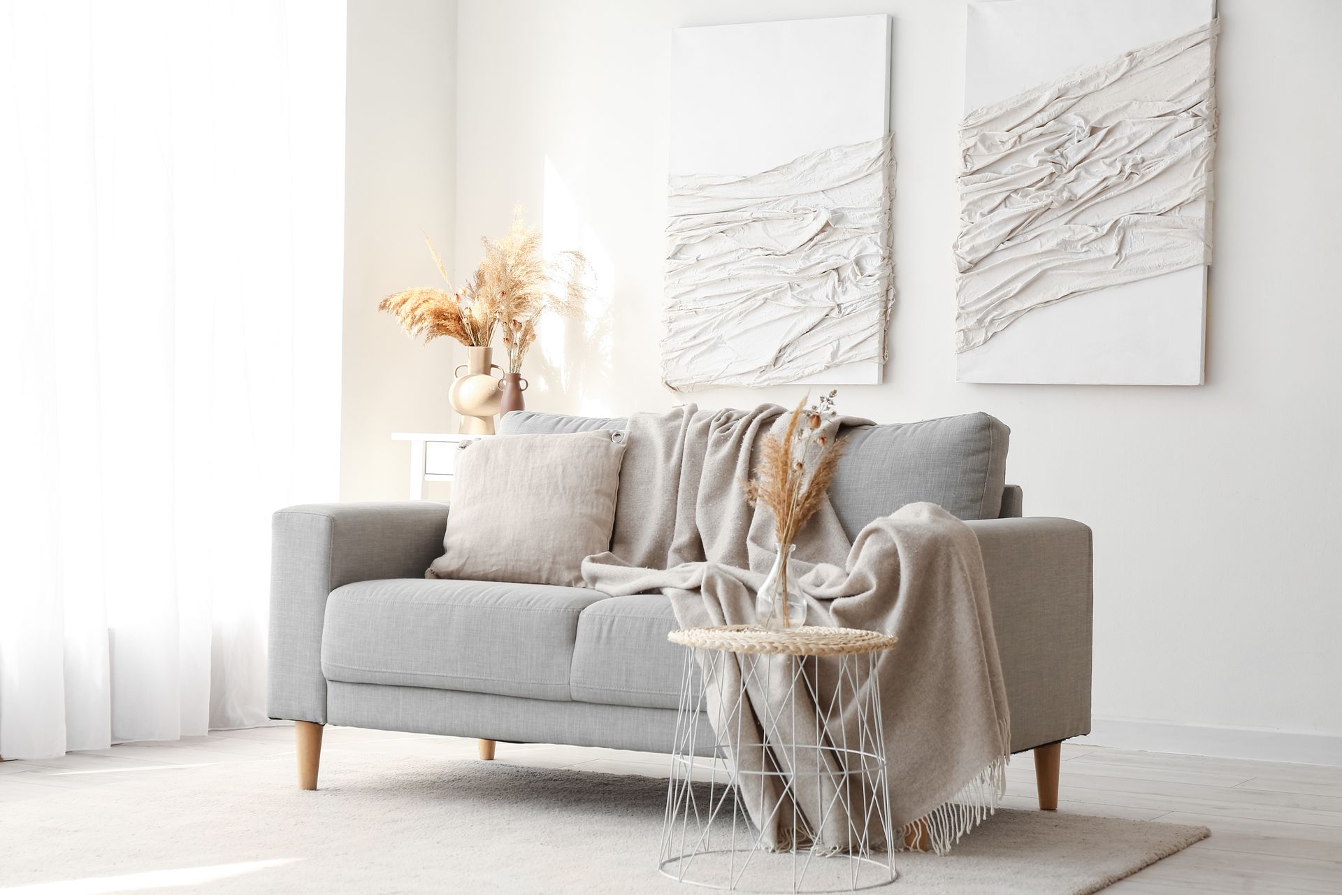 A modern interior design for a living room