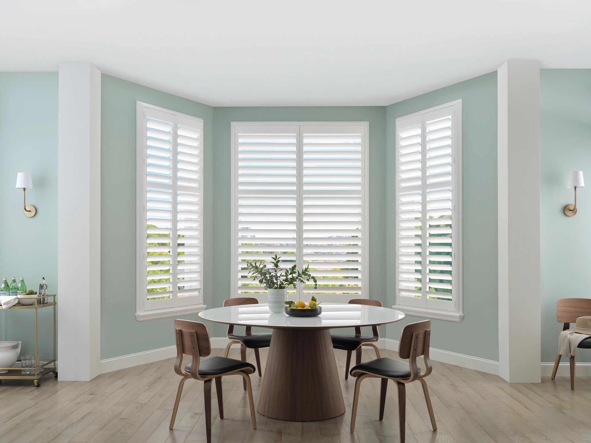 Palm Beach™ Polysatin™ Shutters make an ideal blind replacement to withstand Florida humidity.