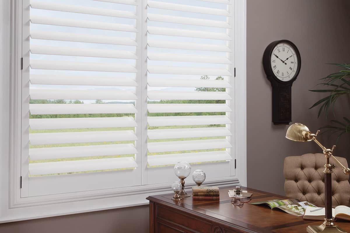 Hunter Douglas shutters on a window near Sarasota, FL