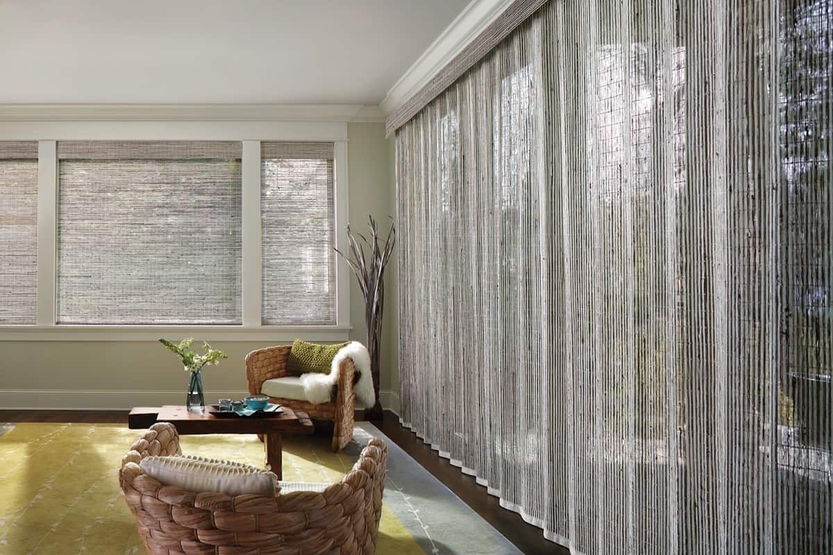 Woven Wood Shades In Living Room near Sarasota, FL