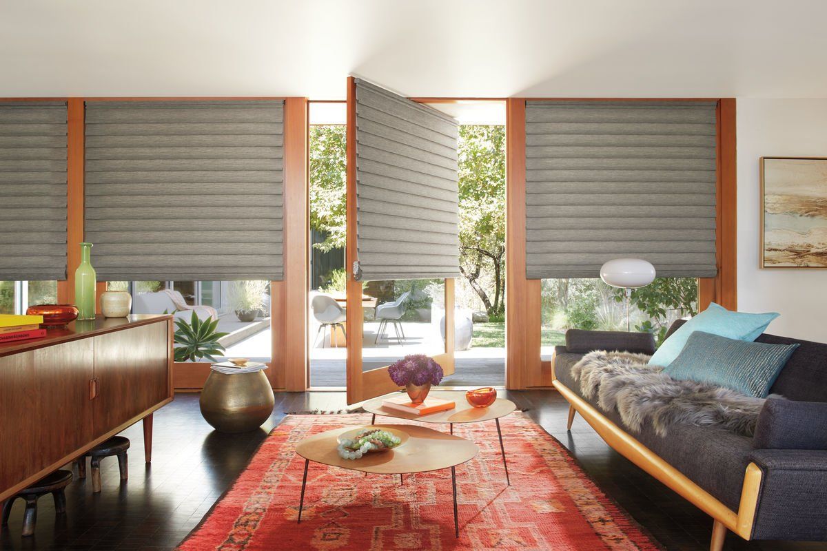 unique Vignette® Modern Roman Shades installed on home windows