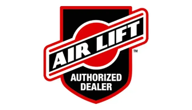 Air Lift Authorized Dealer logo: red, black, and white shield with text and logo.