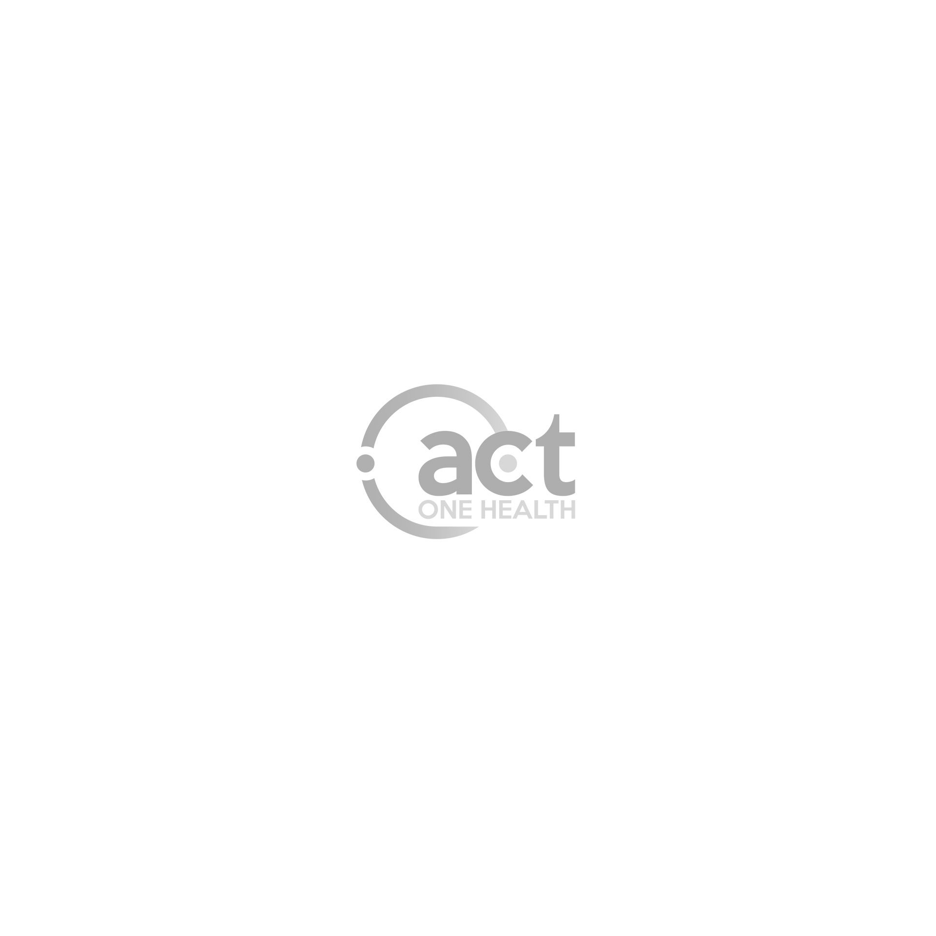A logo for act one health on a white background.