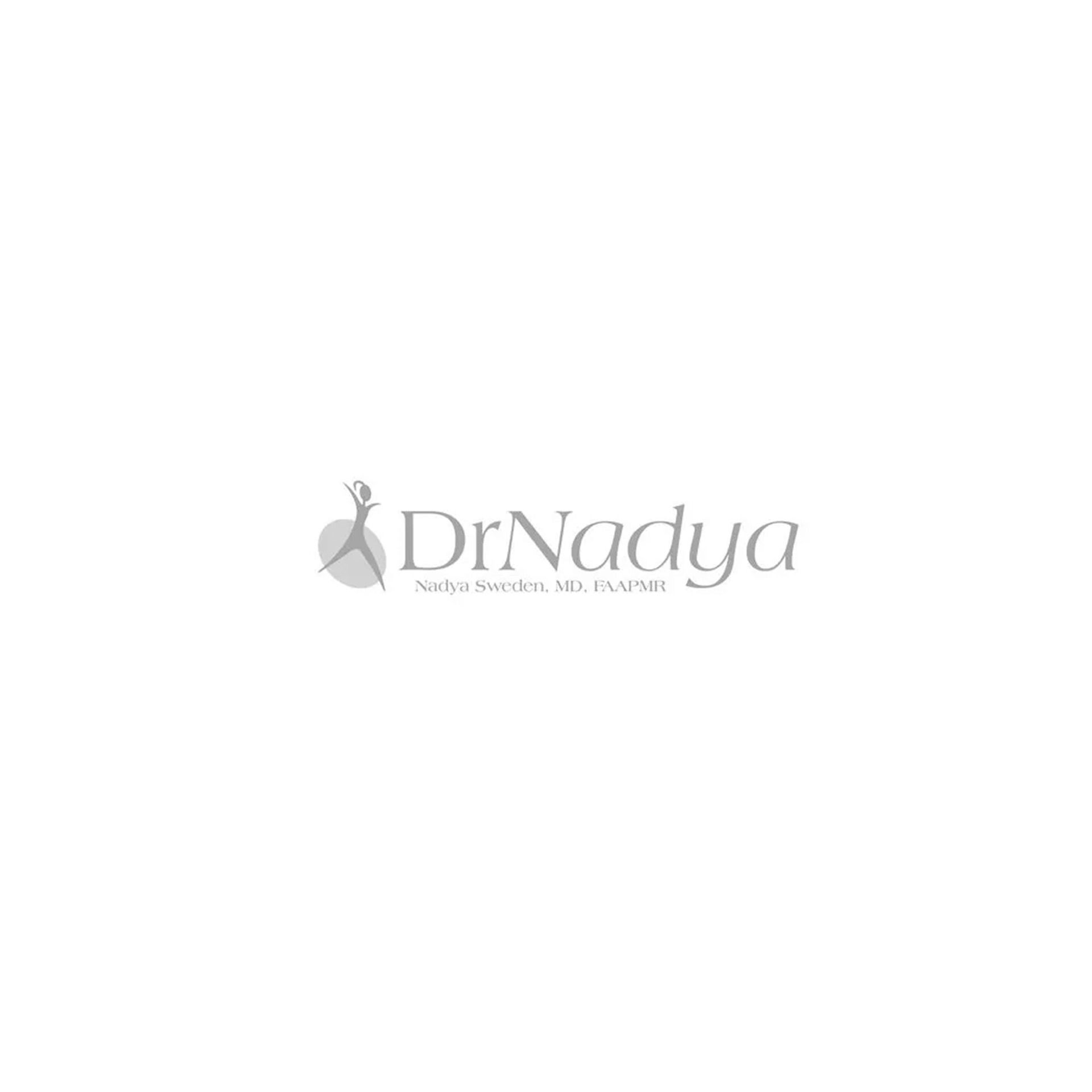 A logo for a company called dr nadya on a white background.