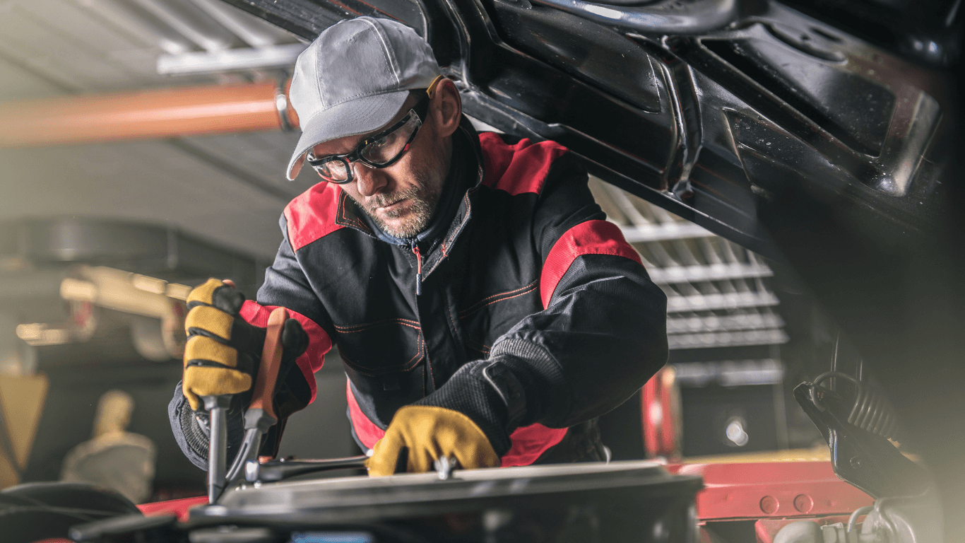 mechanic doing an auto repair