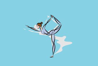 Illustration of woman doing a yoga postion