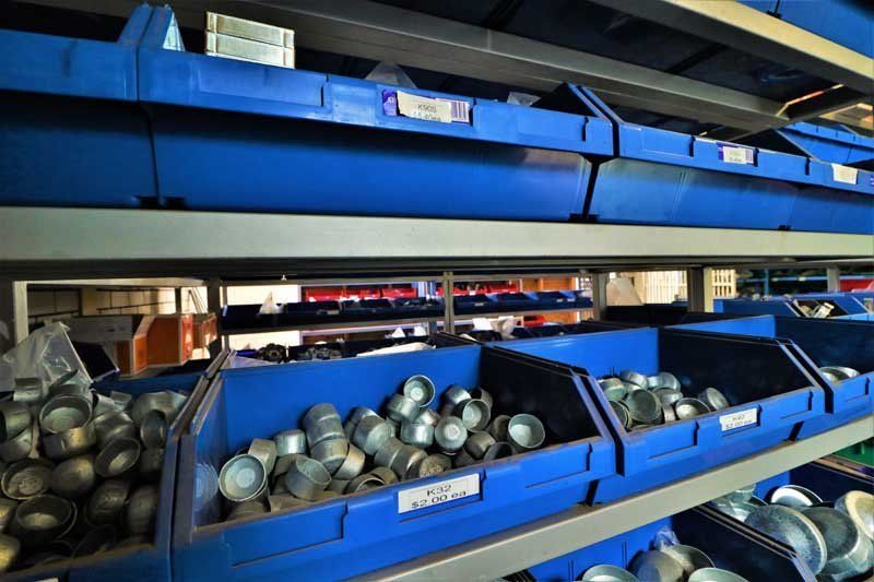 steel fixtures in boxes