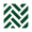 Une icône verte d'un motif à chevrons sur fond blanc.