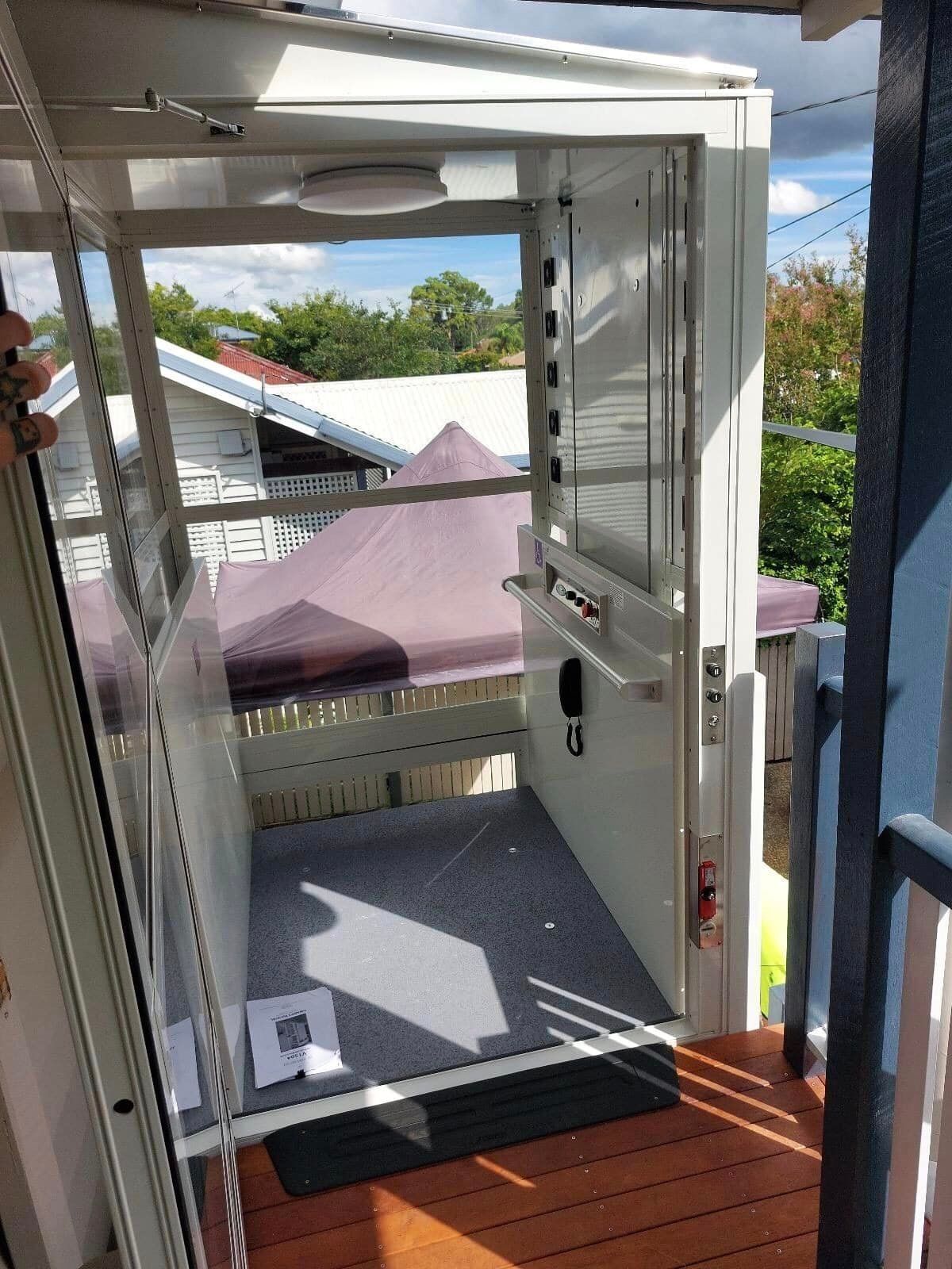 A View of A Stair Lift from A Balcony — Master Lifts Cairns in Cairns, QLD