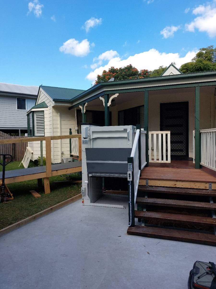A House with Stairs and A Lift in Front of It — Master Lifts Cairns in Cairns, QLD