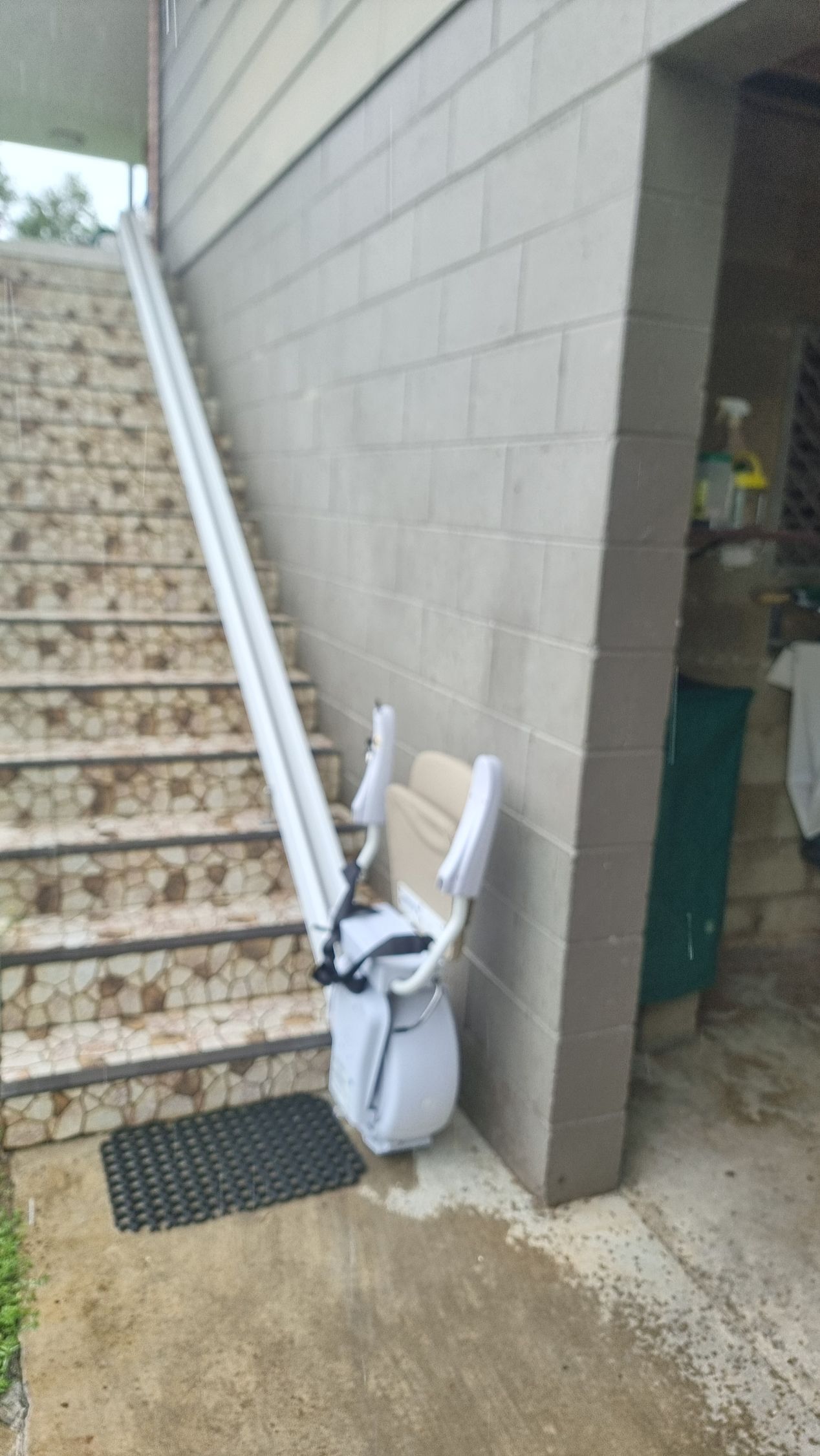 A Stainless Steel Elevator with A Blue Sign that Says G on It — Master Lifts Cairns in Cairns, QLD