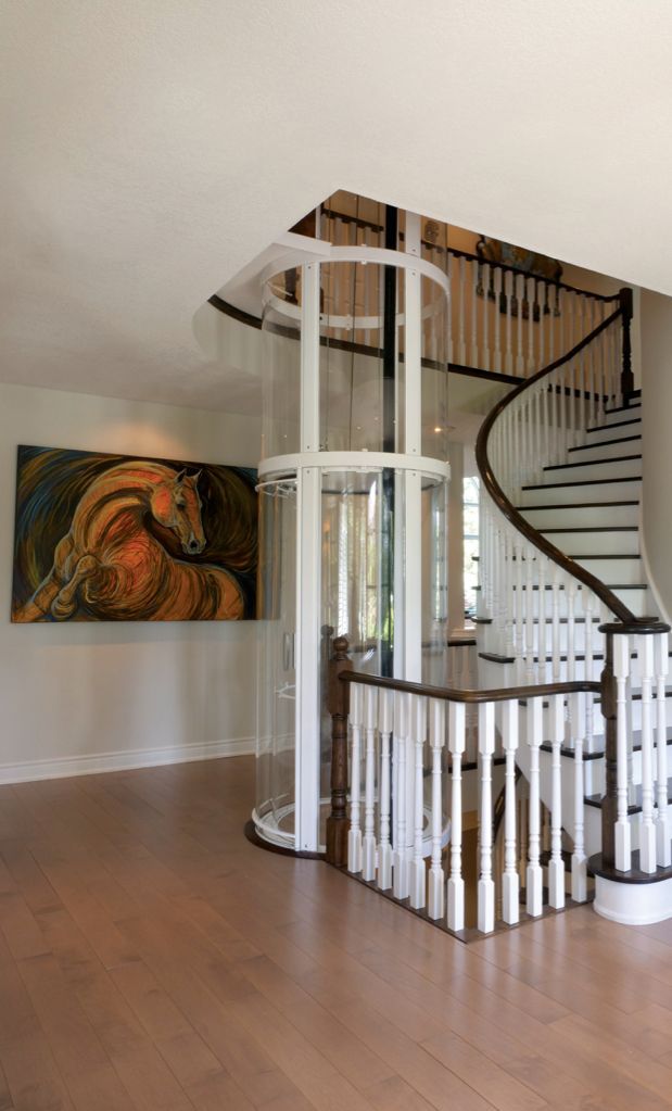 There Is a Painting of A Horse on The Wall Above the Stairs — Master Lifts Cairns in Cairns, QLD