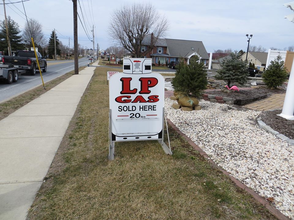 Sign advertising LP gas, 