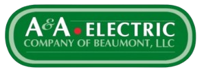 The logo for a & a electric company of beaumont , llc