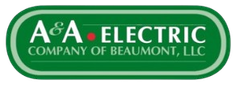 The logo for a & a electric company of beaumont , llc