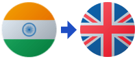 A british flag is next to an indian flag