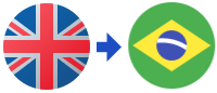 A british flag next to a brazilian flag