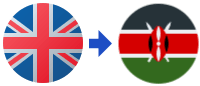 A british flag is next to a kenyan flag