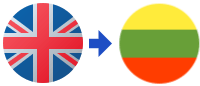 A british flag and a lithuania flag are next to each other