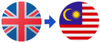 A british flag next to a malaysian flag