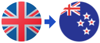 A british flag and an australian flag are next to each other