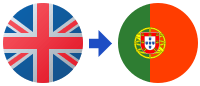 A british flag and a portuguese flag are shown next to each other