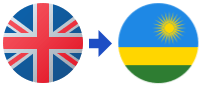 A british flag next to a rwanda flag