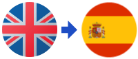 A british flag is next to a spanish flag