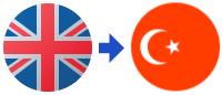 A british flag and a turkish flag are shown side by side