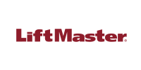LiftMaster logo in dark red text on a white background