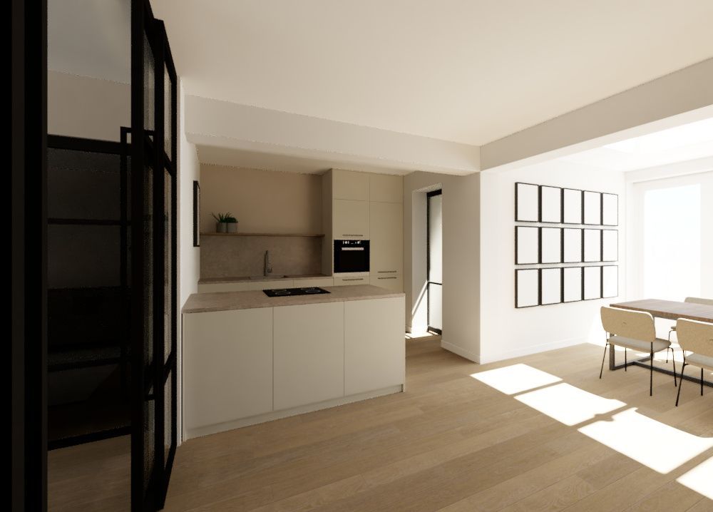 keukenontwerp en interieurontwerp daklicht in uitbouw