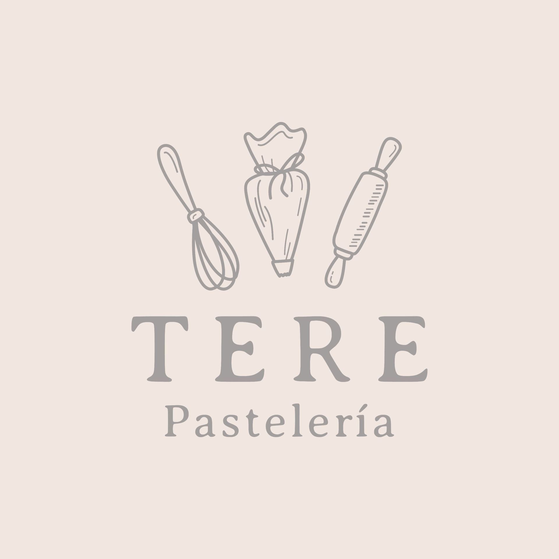 Logo beige de TERÉ Pastelería