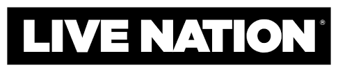 A black and white logo for live nation