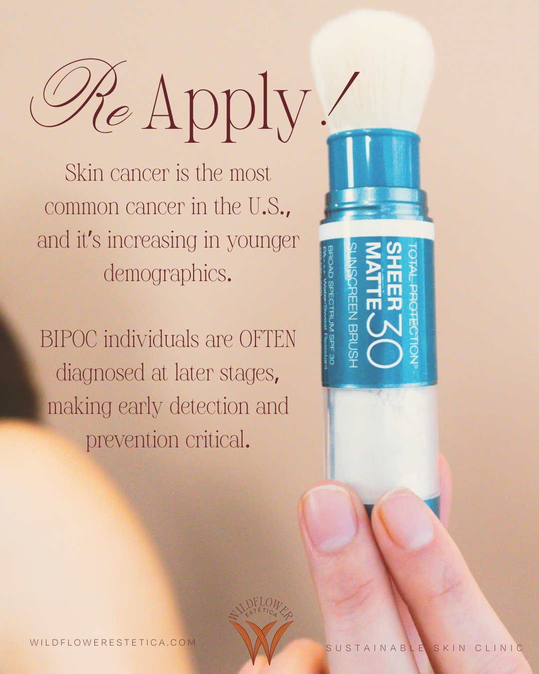Spf brush making it esy to reapply your spf