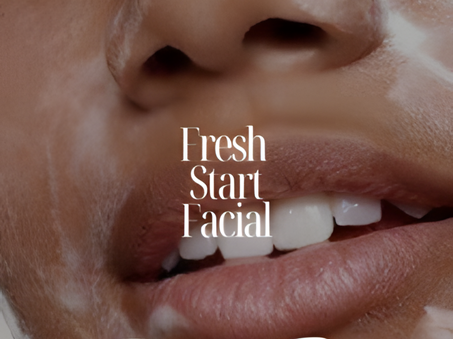 A woman is holding facial treatment 