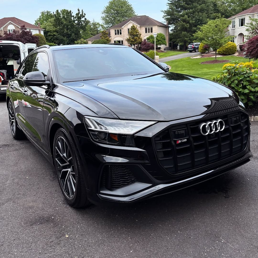 Audi sedan after full exterior detailing and paint protection service by CC Cleaning NJ.