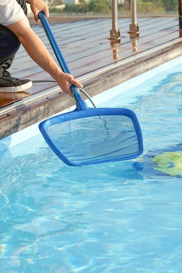 Worker Cleaning The Pool — Pool Zone in Port Macquarie NSW