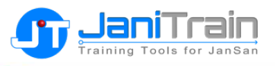 A logo for janitrain training tools for jansans