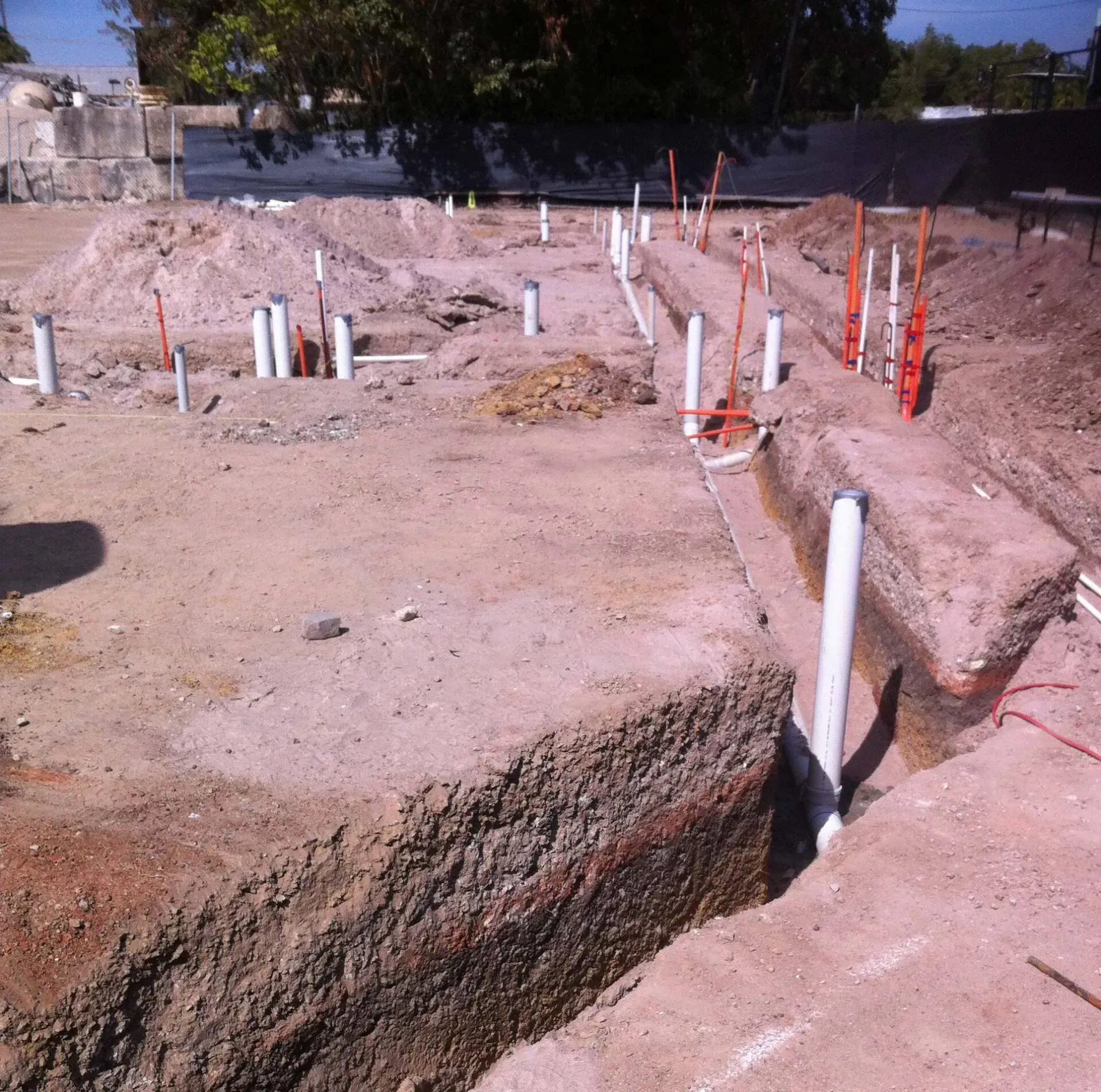 Construction Site With Trenches, Plumbing Pipes, and Dirt Mounds — Full On Plumbing & Gas in Parap, NT