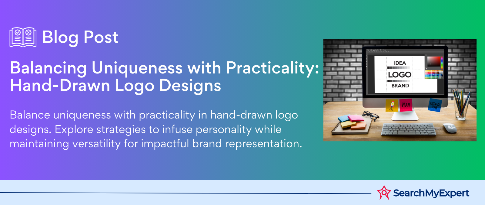 Balancing Uniqueness with Practicality: Hand-Drawn Logo Designs