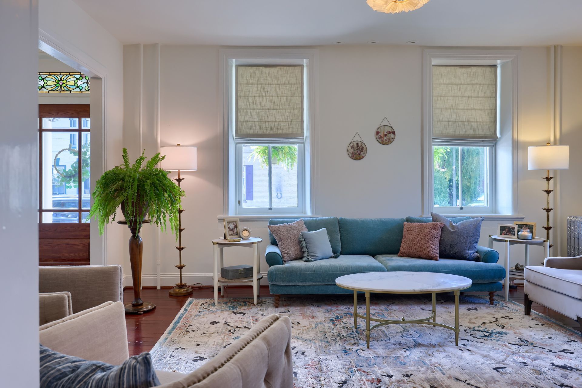 Whimsical Blue Sofa | Haven Made Interiors