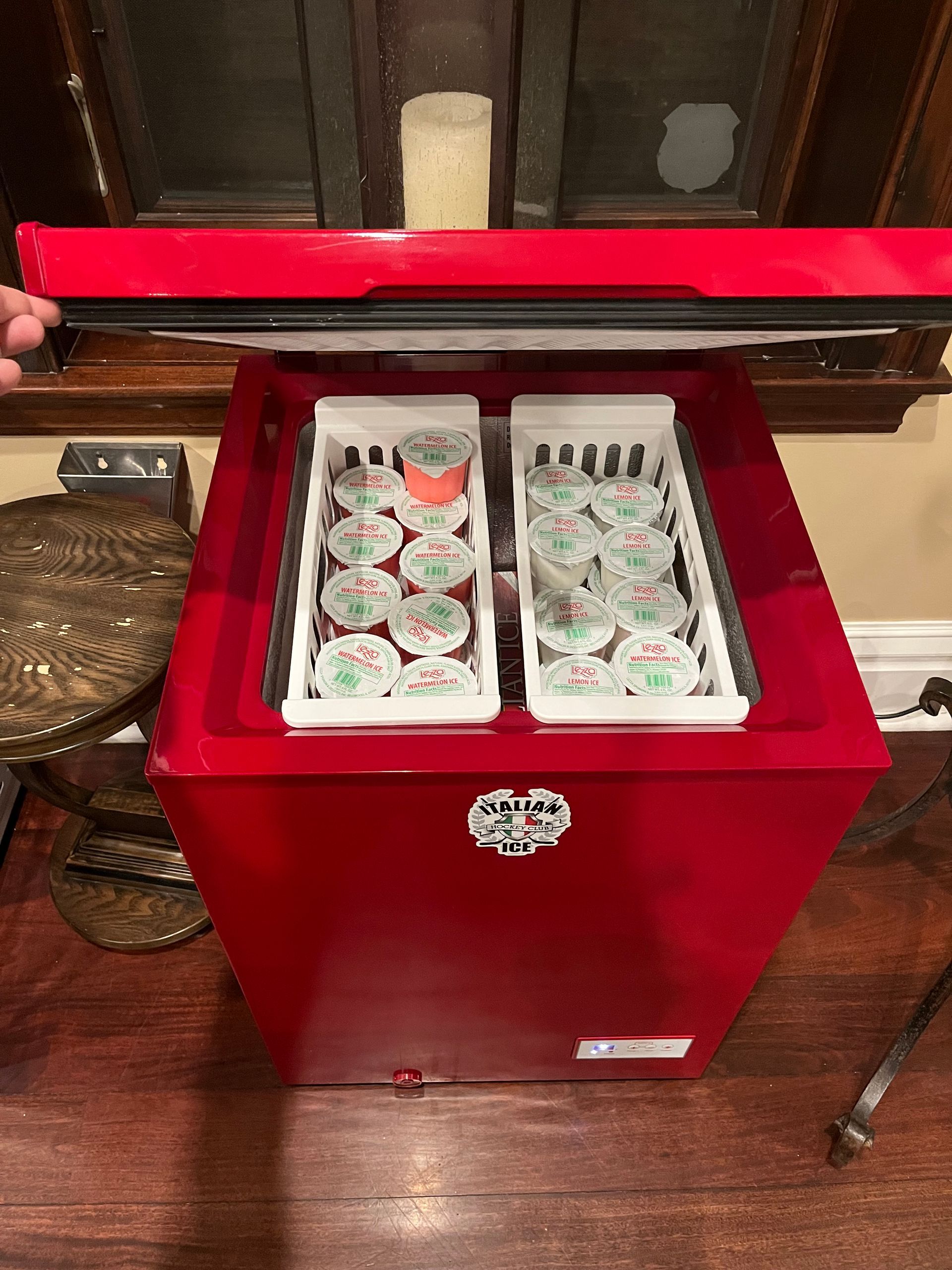 A casserole dish filled with lasagna is sitting on a counter.
