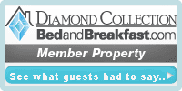 A diamond collection bed and breakfast logo with a button that says see what guests had to say.