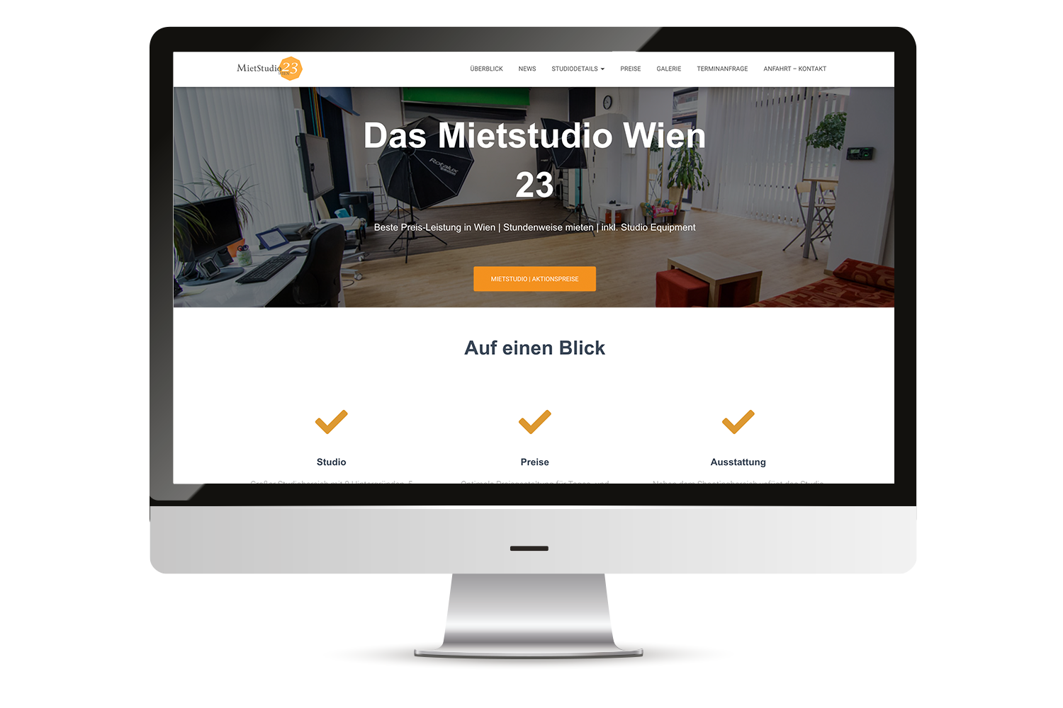 Bildschirm Website Mietstudio Wien 23