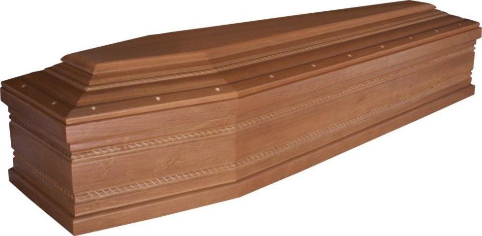 cofano funebre in legno