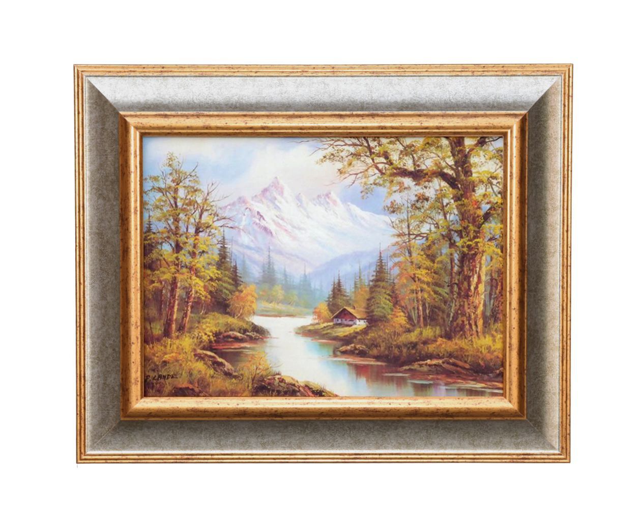 urna funeraria con disegno di un paesaggio