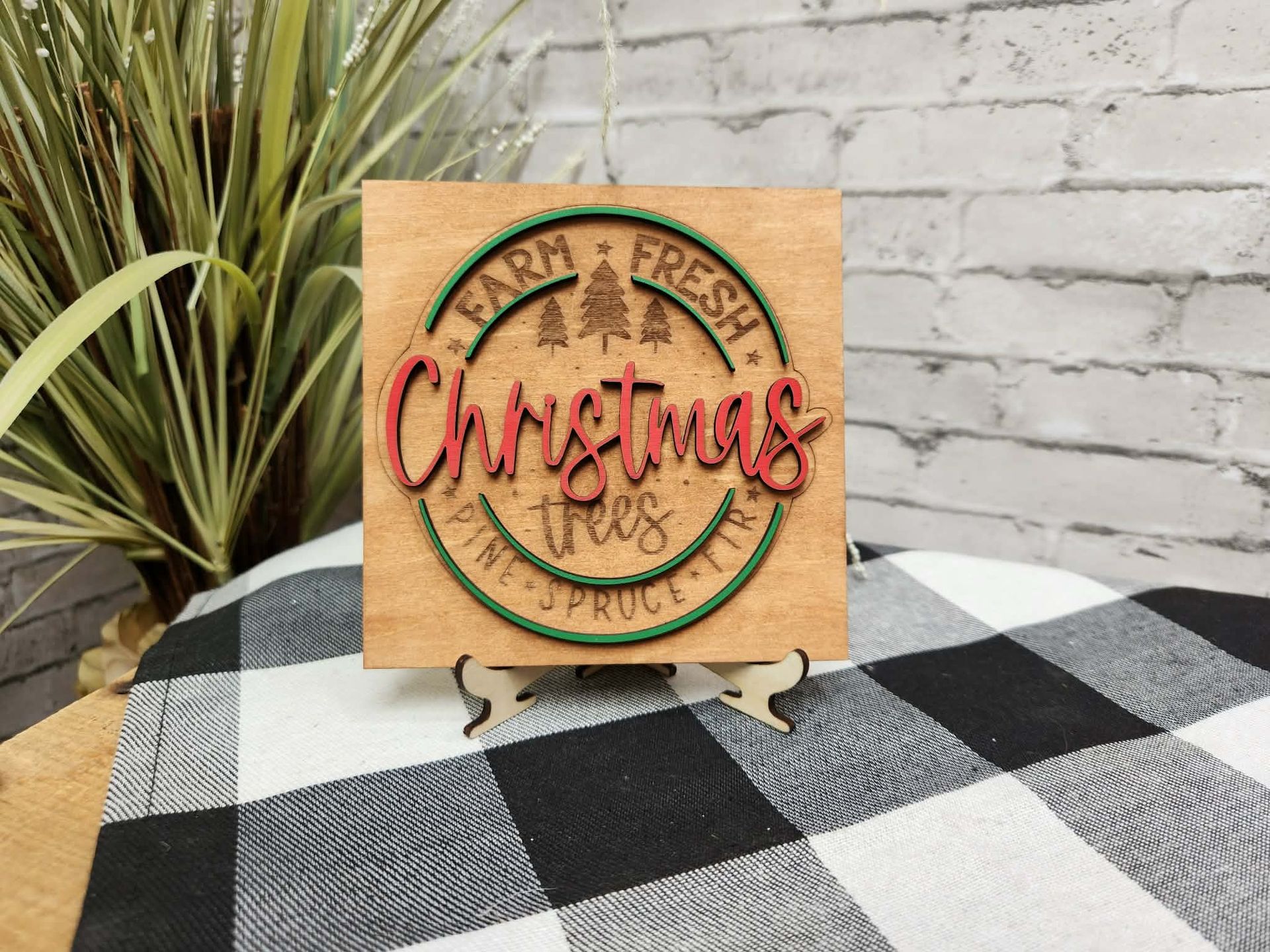 Farm Fresh Christmas trees Change Out Square, Farm Fresh Christmas Trees decor, Farm Fresh Christmas trees  tiered tray decor, Farm Fresh Christmas Trees dough bowl décor