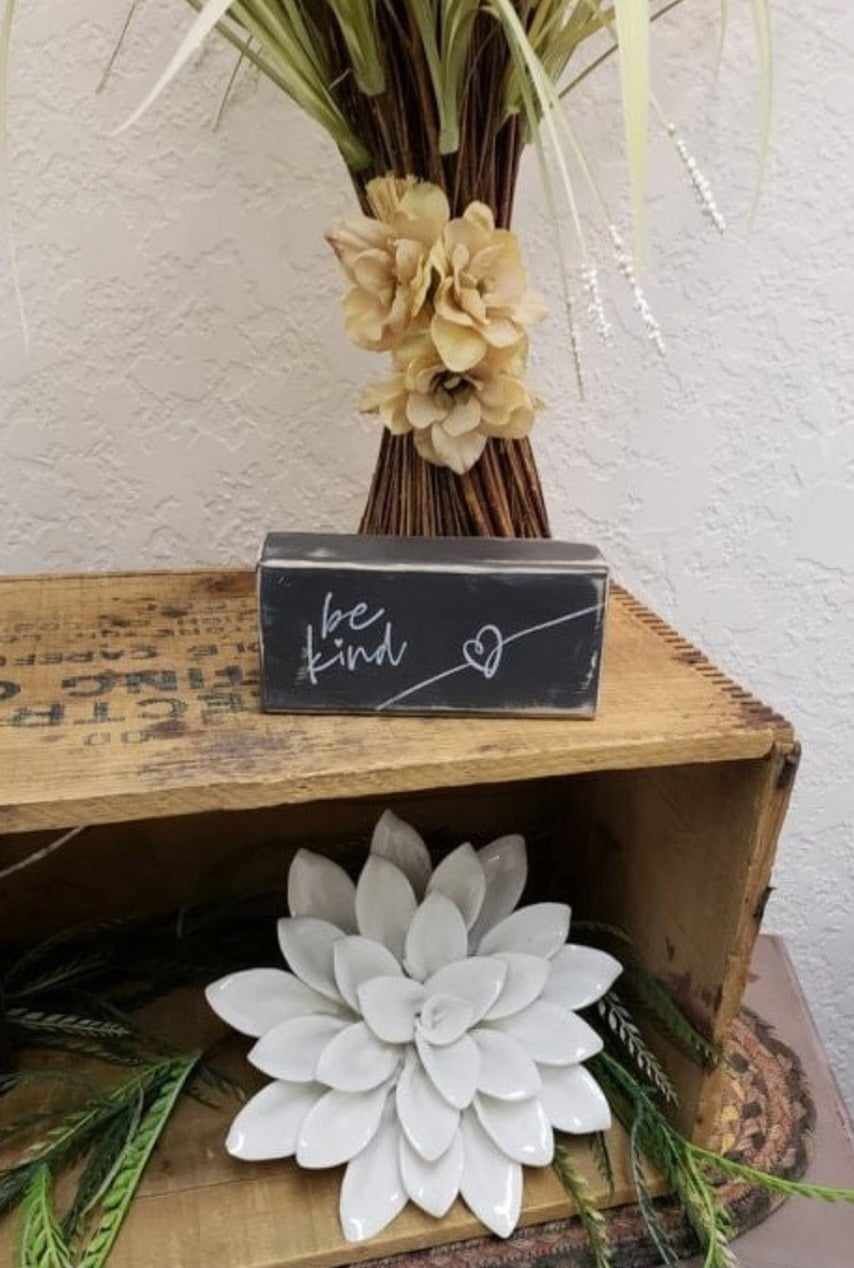 Small wood block with quote