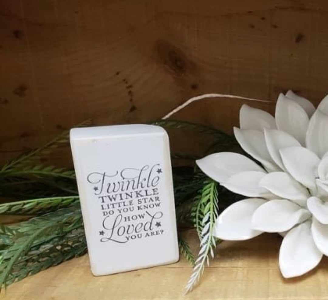 Small wood block with quote