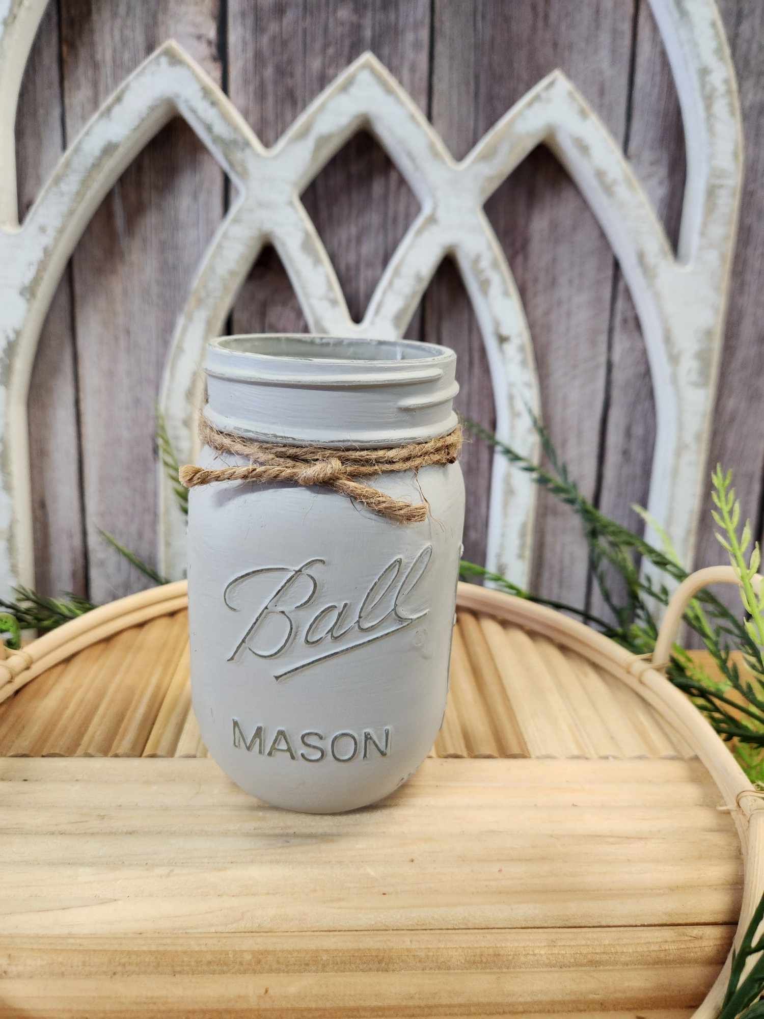 Farmhouse pint jar - Painted Country Gray